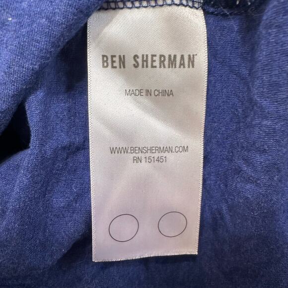 The Original Ben Sherman Crew Neck Pullover T Shirt Men Large Blue Short Sleeve - Picture 7 of 7